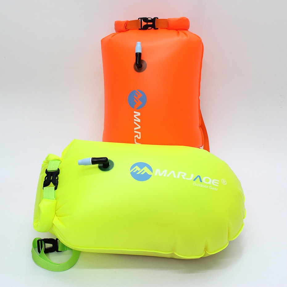 MARJAQE Inflatable floating bag outdoor portable waterproof bag storage swimming bag spot thick PVC 20L