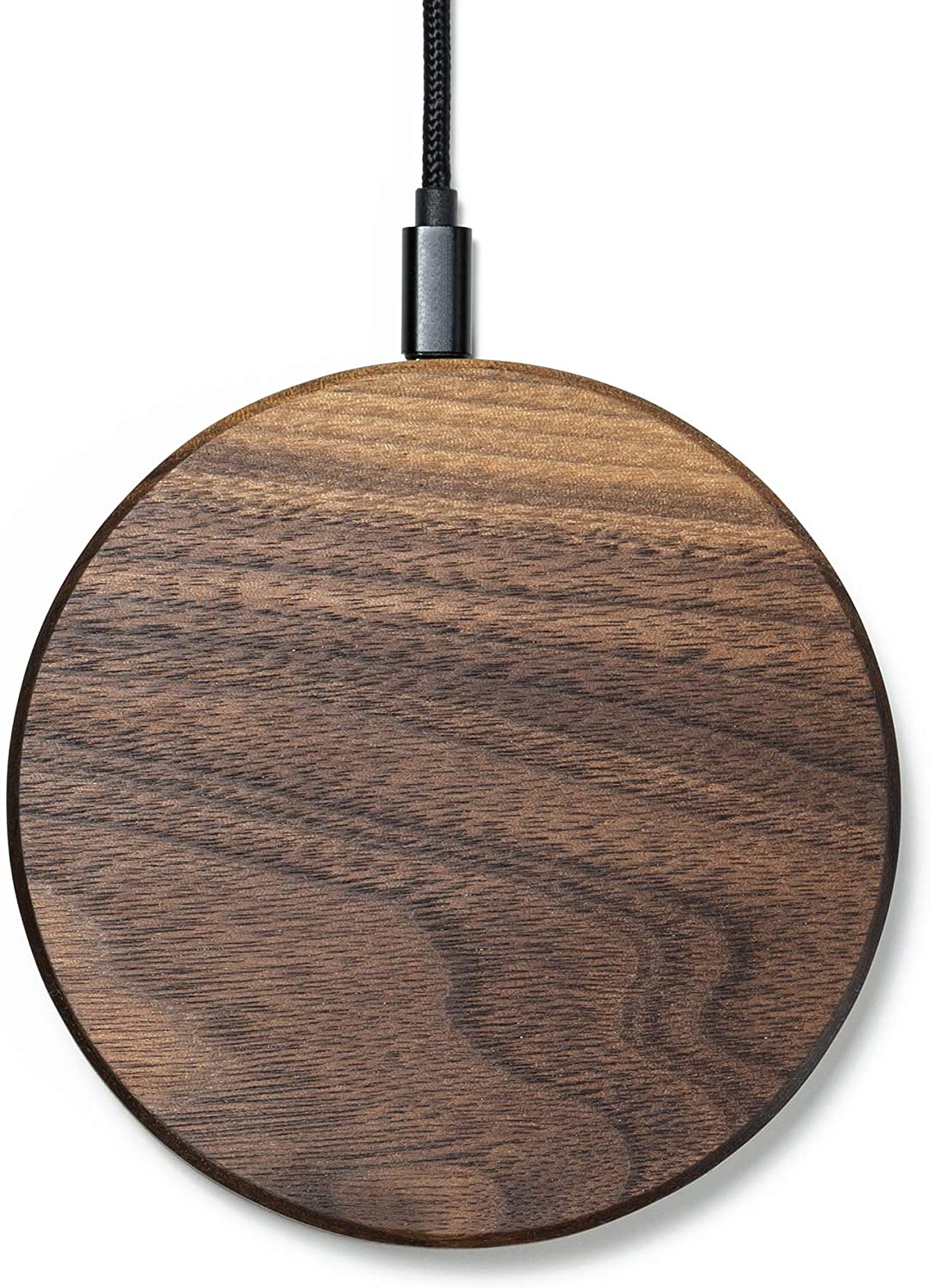 Wireless Charger Walnut Wood 10W Max Qi Certified Fast Portable Charging Pad for iPhone 12 12Mini 12ProMax SE 11 11ProMax: Default Title