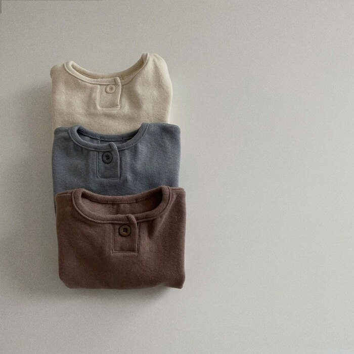 2022 Lente Mode Pasgeboren Baby Kleding Baby Peuter Jongens Meisjes Lange Mouw O-hals Kinderen Tops Trui 3 Kleuren