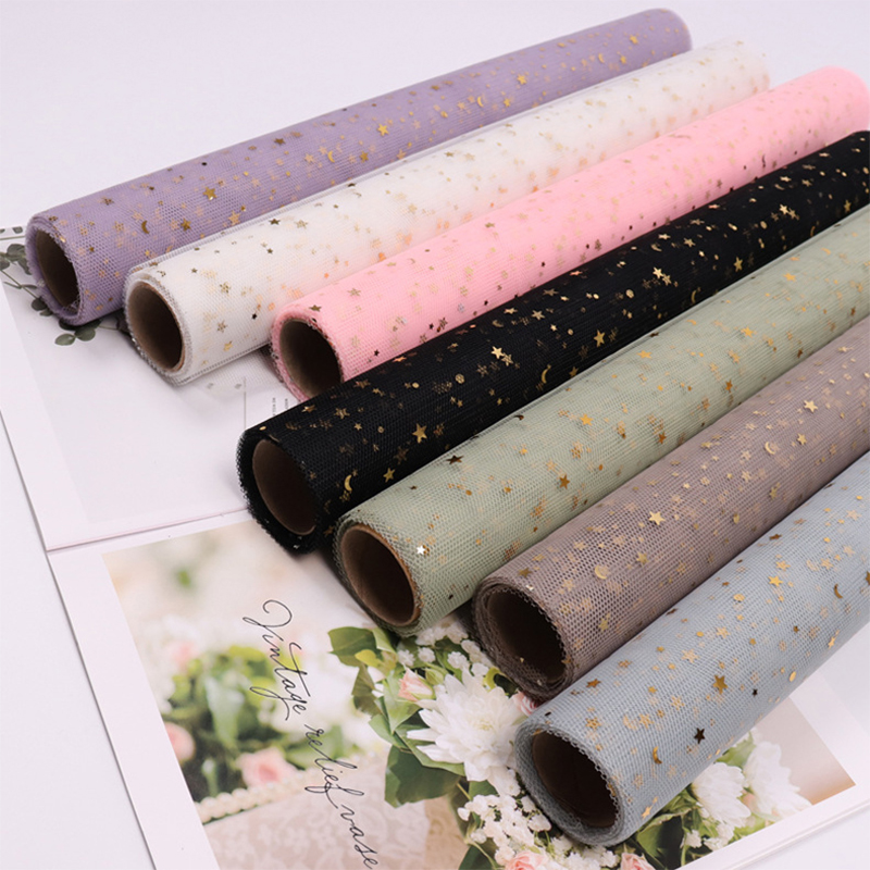 Flower Packing Gauze 5 Yards/roll Bronzing Gauze DIY Korean Style Floral Gauze
