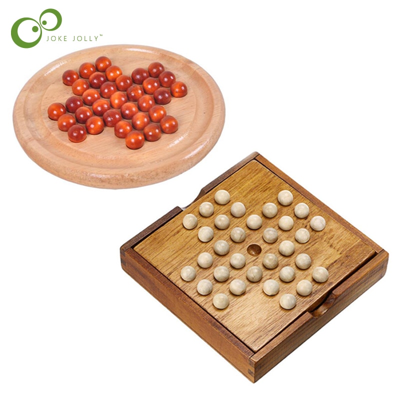 14cm Klassische Anbindung Solitär Solo Edle Puzzle IQ Geist Gehirn Teaser Rätsel Bord Holz Spiel Spielzeug für Erwachsene freundlicher