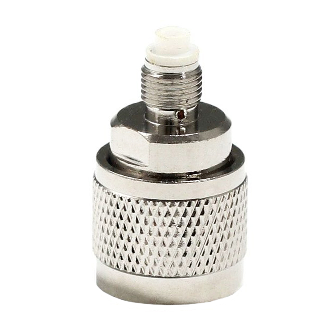 1pc connettore cavo FME a N maschio femmina presa dritto adattatore RF coassiale in ottone nichelato: Grigio scuro