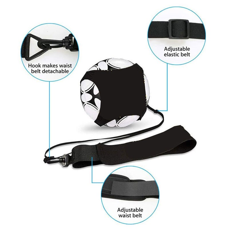 Football training belt, football sports aid equipment 5 adjustable football ball solo kick practice belt 4 fits football ball size e 3
