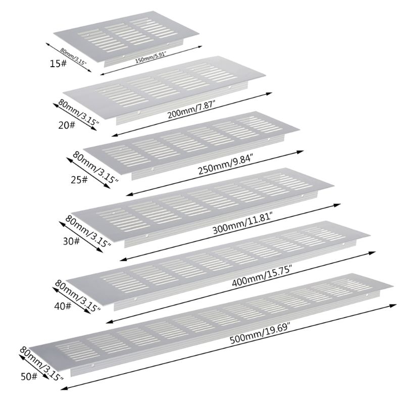 Multi størrelse aluminiumslegering lufthul perforeret plade webplade ventilationsgitter