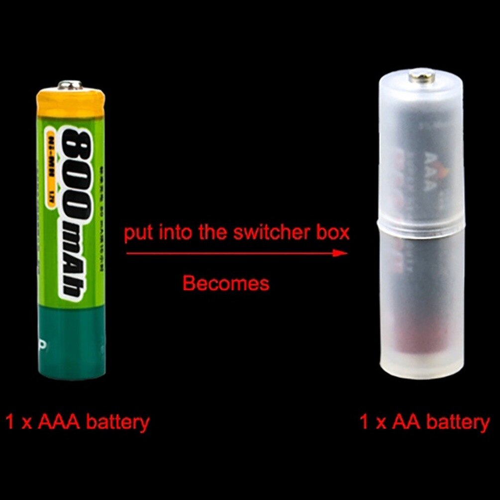 Aaa-zu-aa-batteriebox-konverter, batteriehalter, kunststoffgehäuse, adapter,  r03 to aa-batterien ,  lr6 umschalter, 1/2/5 stück