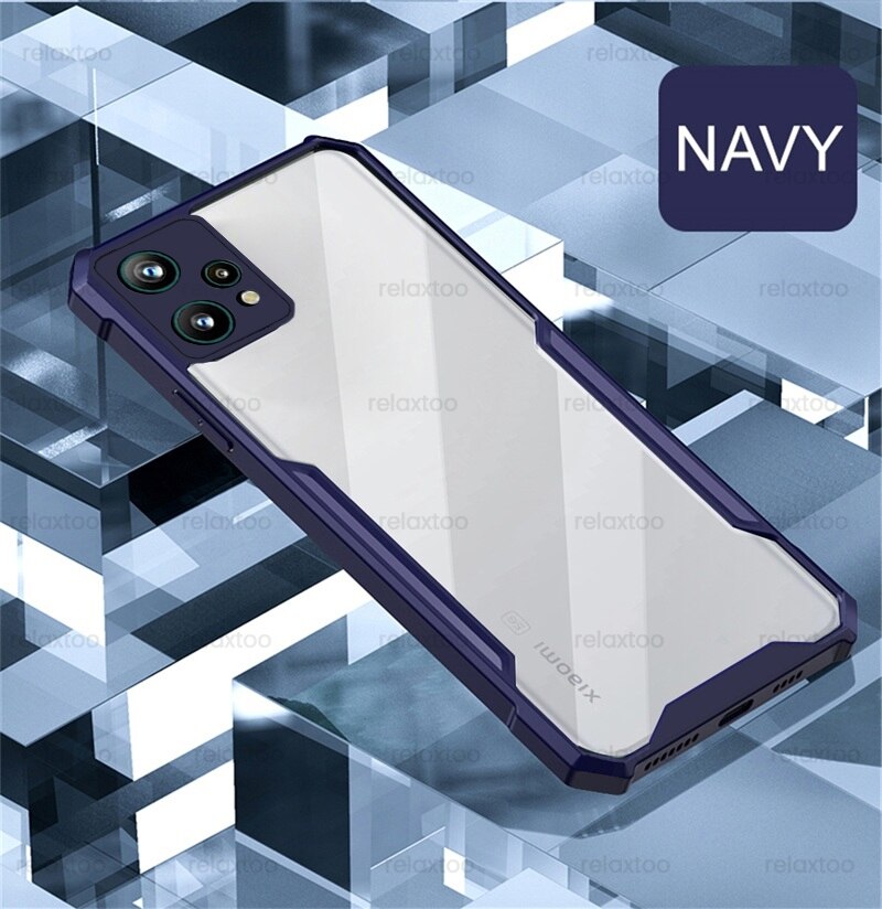 Realmi 9 Pro Plus 5G Fall Klar Acryl Heavy Duty Zurück Abdeckung Für Realme 9i 9 ProPlus Pro + 5G TPU Weichen Stoßfest Stoßstange Coque: For Realme9 Pro Plus / Blue