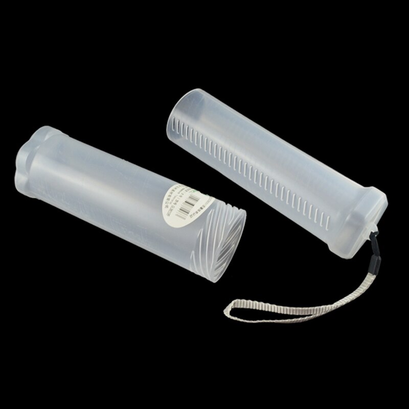 1Pcs Herbruikbare Schaalbare Potlood Houder Cilinder Vorm Met Touw Transparant S/M/L Draagbare Pp Pen Container