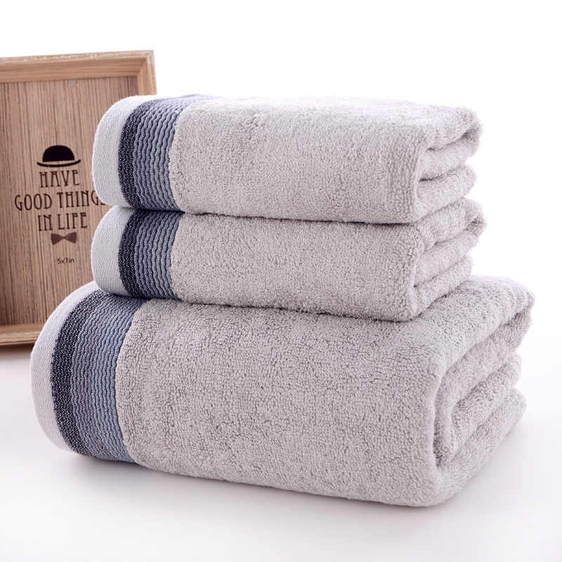 Toallas de baño de algodón suave para adultos, toalla absorbente de felpa, Sábana de baño playa rostro de lujo, juego de toallas básicas para mujeres, 3 uds. O 1 ud. TS55