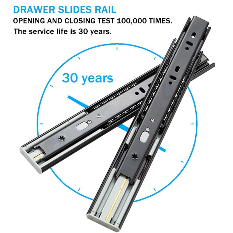 10 "-20" Lade Schuif Rail Soft Close Lade Rail Slide Rail Drie-Sectie Kast Slide Rail meubels Hardware
