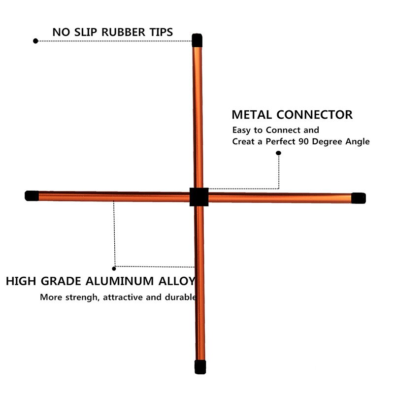 Deluxe Aluminium Golf Alignment Sticks Swing Training Aids Dwarsverbinding Voor Gericht Putting Full Swing Trainer