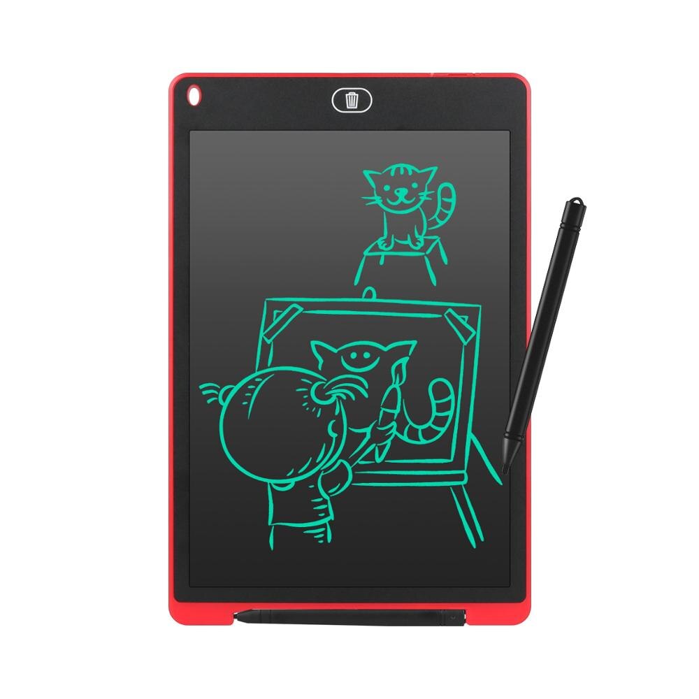 Lcd Tablet Elektronica Tekening Tablet Smart Lcd Schrijven Tablet Uitwisbare Tekentafel 12 Inch Licht Pad Handschrift: Red