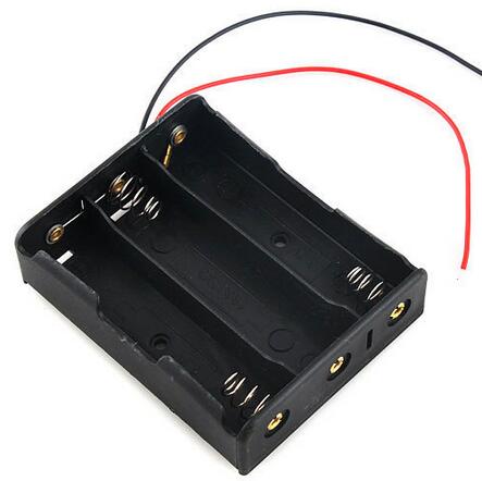 18650 Batterij Case Opbergdoos Case Plastic Houder Met Draad Leads voor 3x18650 Batterijen Solderen Cnnecting Zwarte Digitale