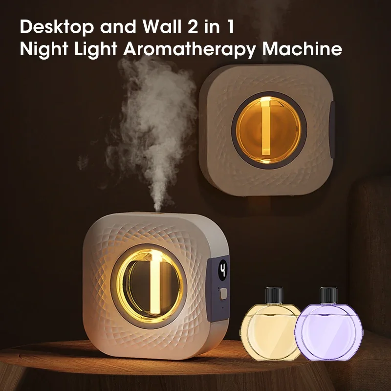 Difusor de Aroma inteligente purificador de aire pantalla Digital aceites esenciales de plantas 4 engranajes montaje en pared mesa carga USB sala de estar