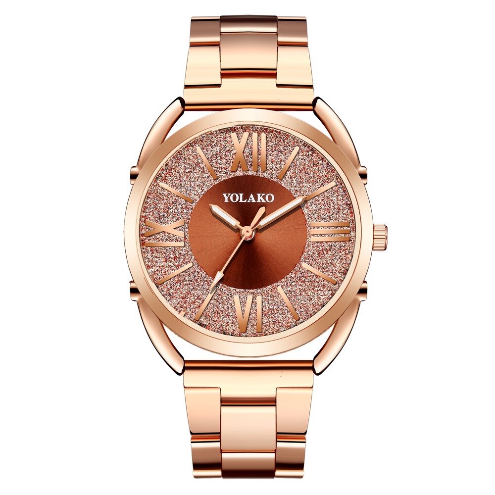 Orologio Donna Vrouwen Legering Band Horloges Luxe Rose Gold Dames Pols Horloges Vrouwen Armband Horloge Voor Vrouwelijke Klok: Rose gold