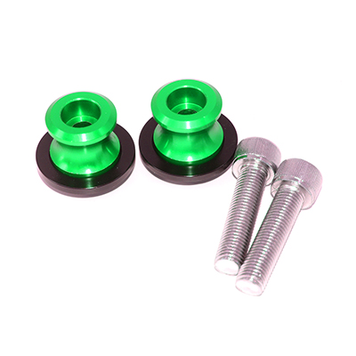 JEAR For Kawasaki Z750 2007 Z 750 10mm Motorcycle CNC Swingarm Slider Spools Stand Screws: GREEN M10