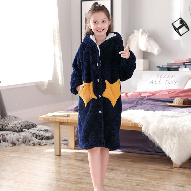 Children Robes star Boys Girls Gown Long Sleeve Hooded Bath Robes Cute One-Piece Baby Boy Girl Bathrobe Children Clothing: 12