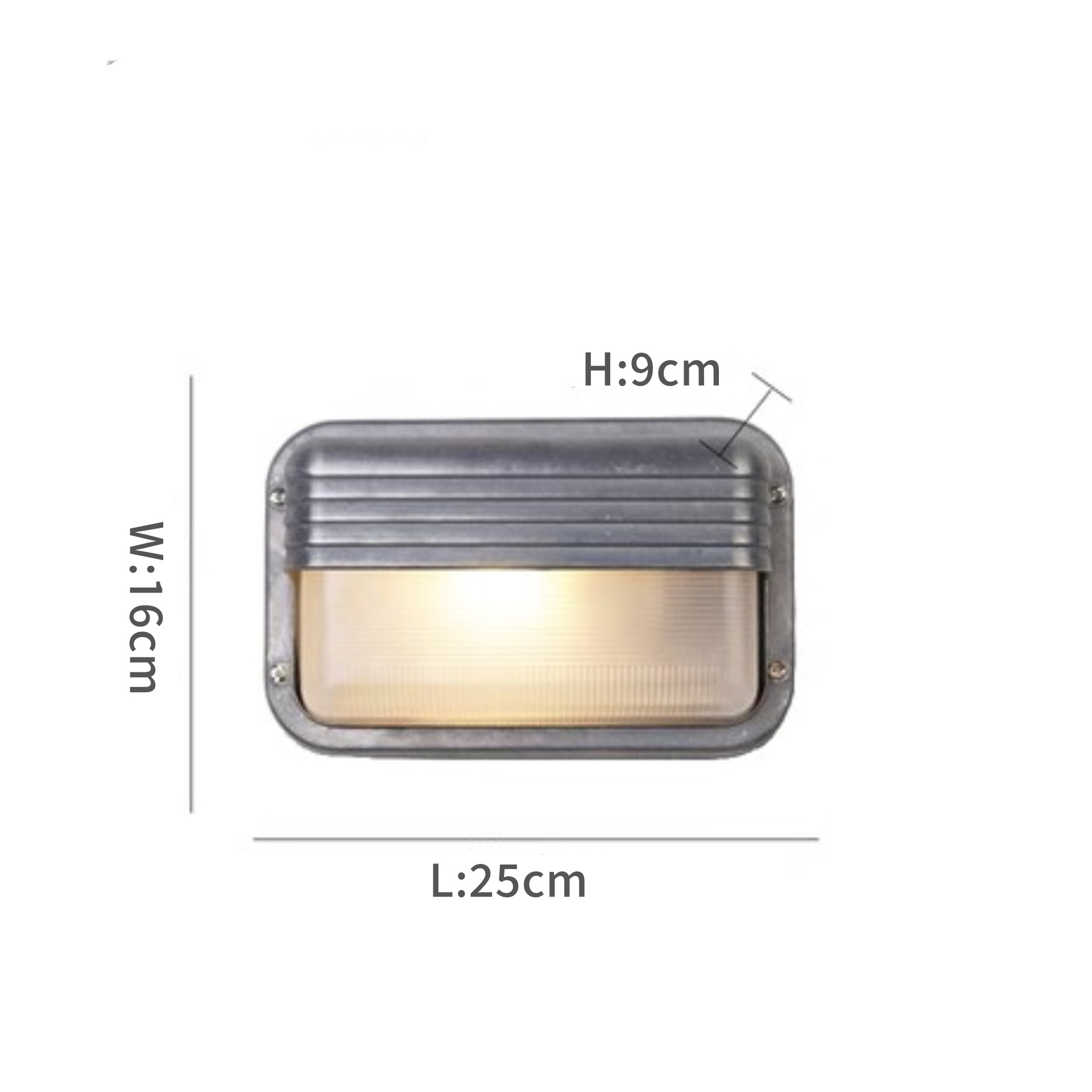 Industriële LED glazen wandlamp buiten waterdicht grijs aluminium veranda licht vintage tuin binnenplaats balkon straatverlichting E27