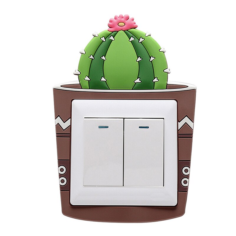 3D Light Switch Luminous Stickers Wall Stickers Switch Cover Socket Protector Wall Self-Adhesive Decor For Home Room Decoration