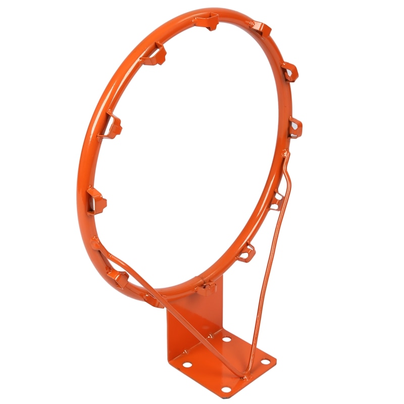 Basketball Rim Net Indoor Outdoor Hanging Basketball Goal with All Weather Net Wall Mounted Basketball Hoop 14Inch: Default Title
