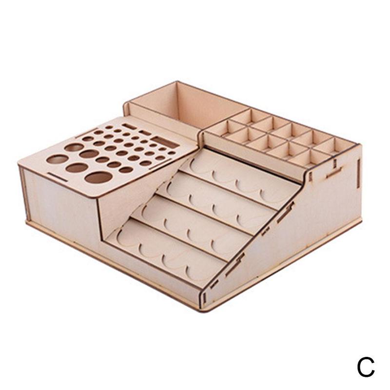 Estante Modular de madera para pintura en , contenedor multifunción de almacenamiento de herramientas, soporte organizador, D9X9,: C