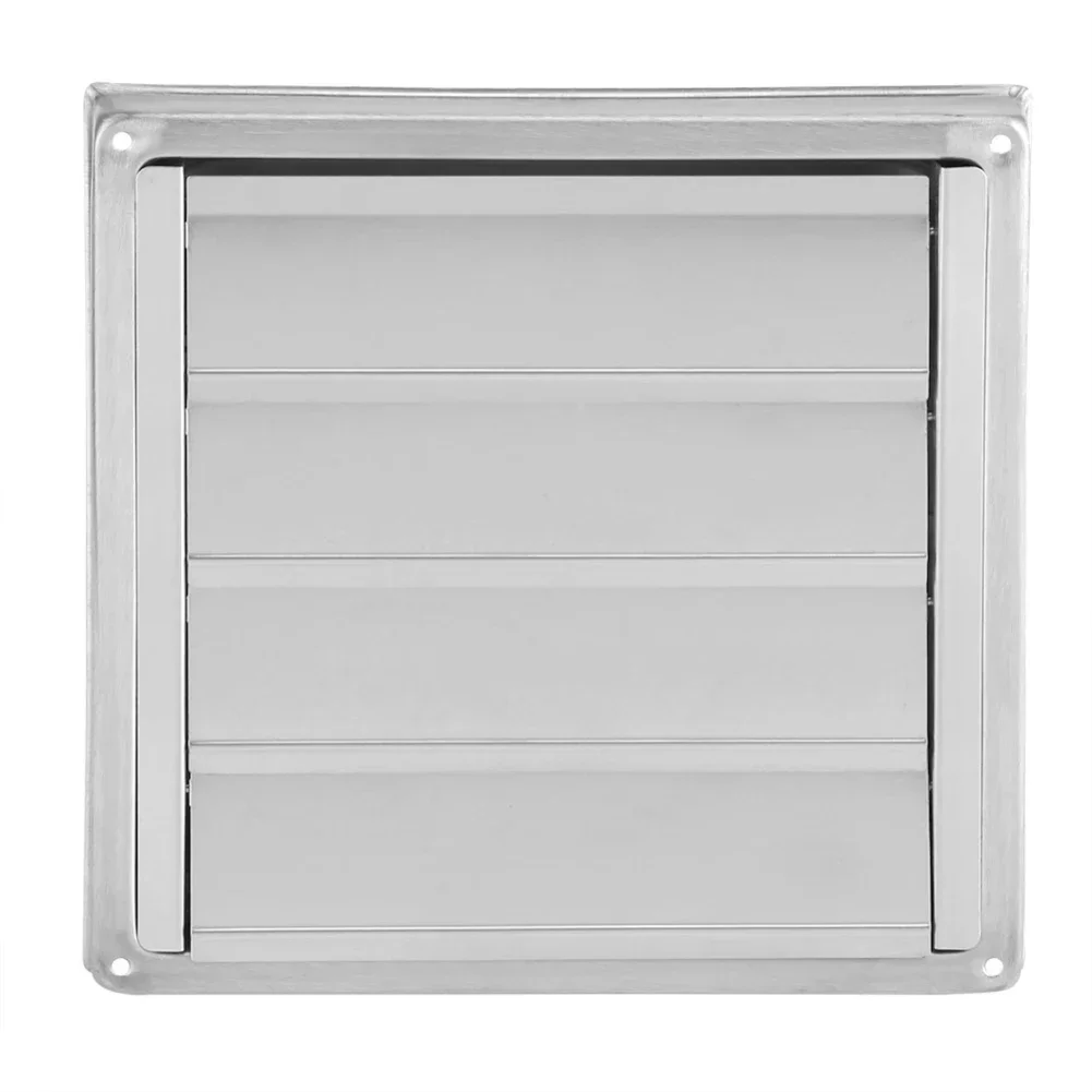 100 mm ontluchter kanaalgrill buitenmuur ventilatie cap cover vierkante luchtuitlaat beweegbaar roestvrij staal voor huisdecoratie