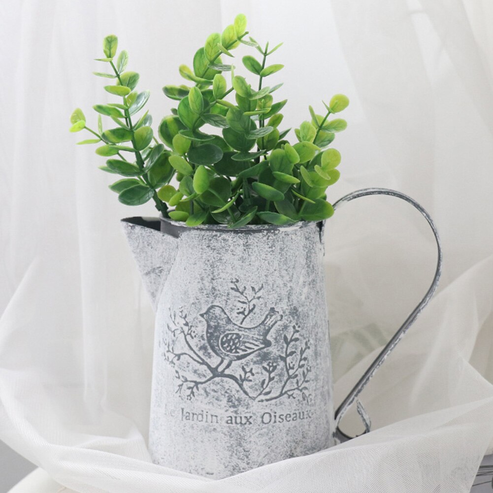 Bloem Emmer Winkel Ornamenten Home Tuin Accessoires Pastorale Stijl Decoratie Vazen Ijzeren Plaat Gieter Barrel Holder Craft