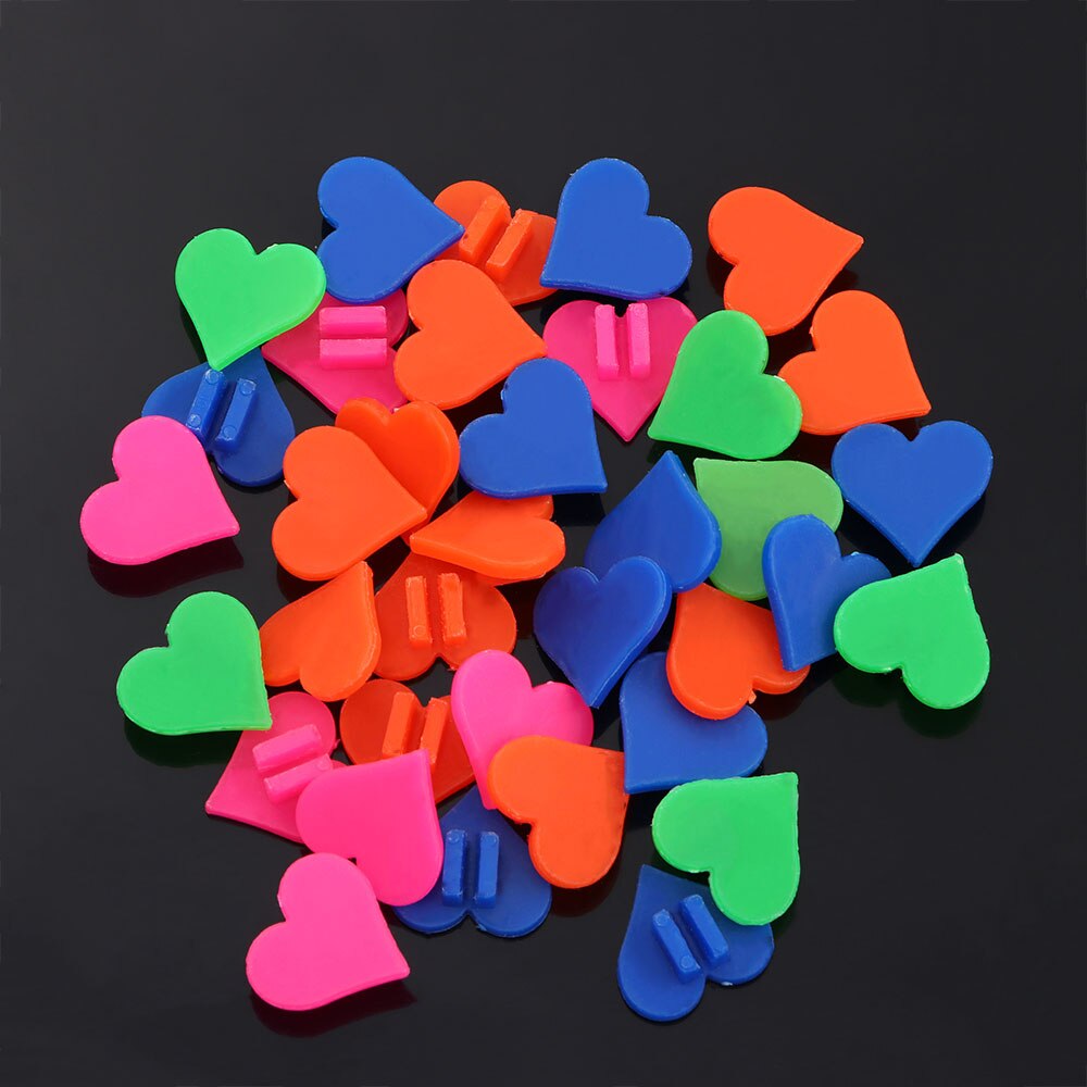 1Set Colorful Safety Kids Clip Bicycle Round Multi-color Love Heart Stars Wheel Bike Accessories Decoration Bead Spoke Beads: 6