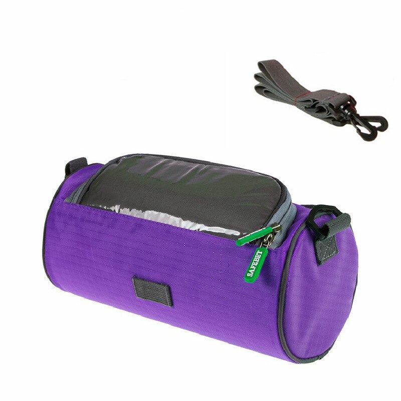 Grote fietstassen stuur voorbuis waterdichte fiets telefoon tas touchscreen tas voor student vrouwen meisje accessoires fietsen: Paars