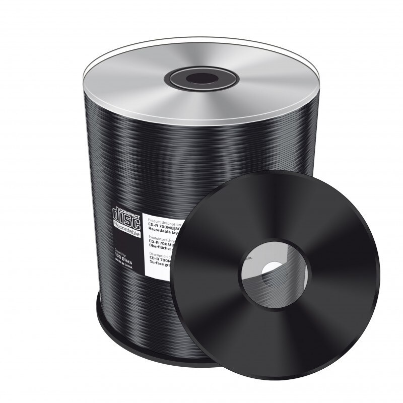 CD-R MEDIARANGE 52X SILVER THERMAL PRINTABLE 100 UDS (NEGRO)