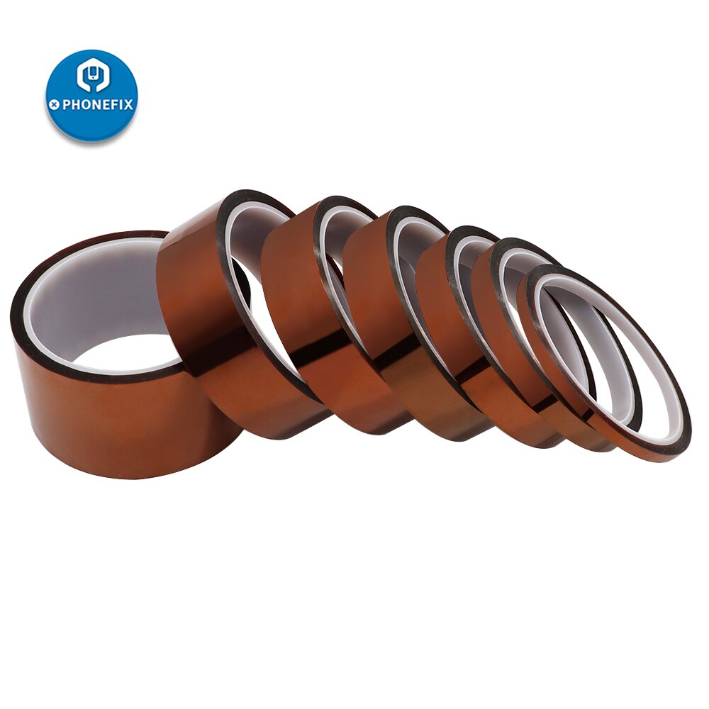 1pc 33m lengde høytemperatur varme bga tape varmebestandig polyimid tape 5/10/15/20/25/30mm bredde for loddebeskyttelse