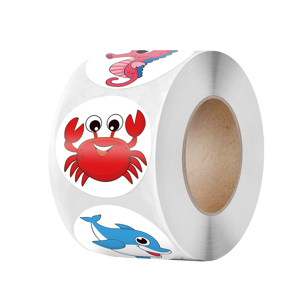 100-500pcs Happy Easter Sticker Adhesive Paper Cake Baking Sticker Labels Easter Party Bag Box Envelope Seal Decoration: QY836-500pcs