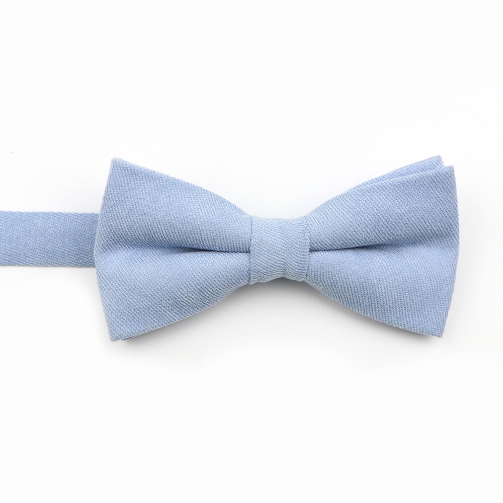 Nœud papillon en microdaim doux pour homme, couleur unie, Flexible, lisse, mat, motif décoratif, en coton: 9