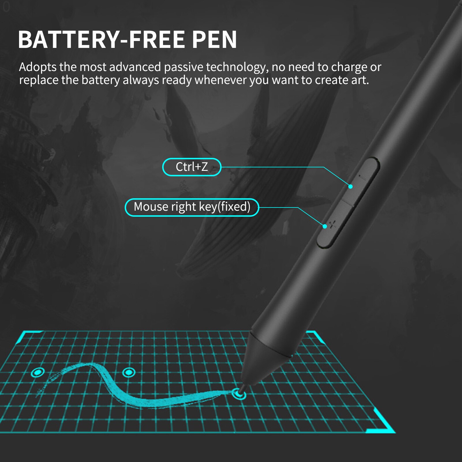 10moons T503 Digital Art Graphics Drawing Tablet 6 x3.9 inches Ultralight Art Creation Sketch OTG for Drawing Designing