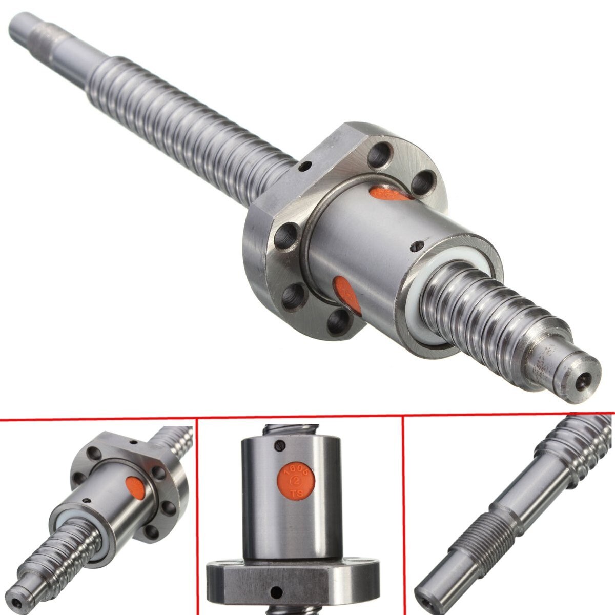 Kuularuuvi sfu 1605 250mm kuularuuvi sfulla 1605 yksi kuulamutterityökalu cnc:lle  c7/ sfu 1605 l250/300/400/500/600/650/1000mm