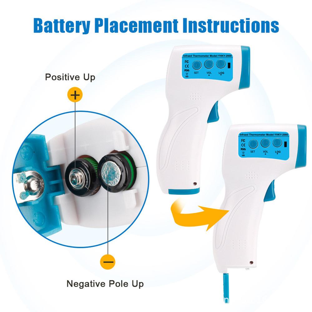 1PC Forehead Thermometer High Precision LCD Display Infrared Thermometer Handheld Thermometer without Battery