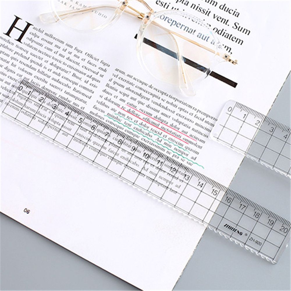 1 Pcs 15cm 18cm 20cm Transparent Simple Ruler Acrylic Rulers Learning Stationery Drawing Supplies