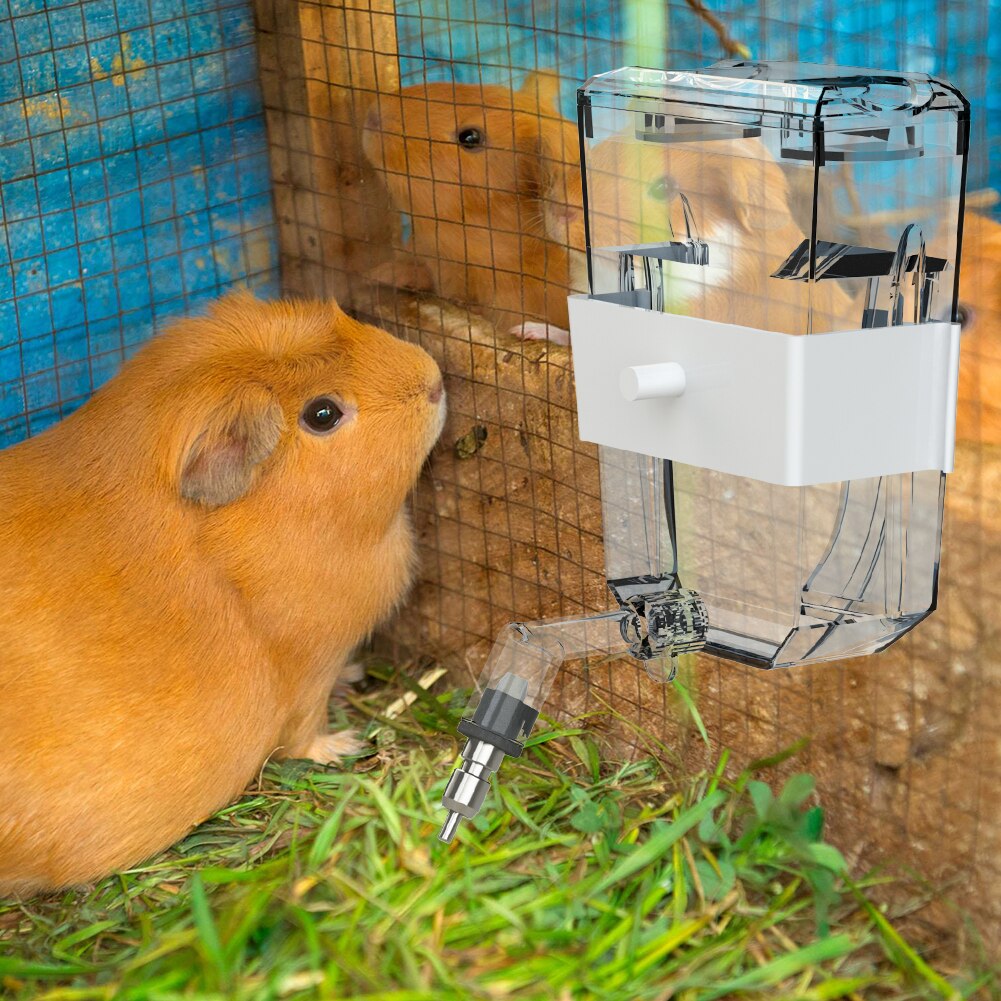 Loro hámster de plástico, fuente de agua, perilla de tornillo, boquilla inteligente, alimentador de agua, dispensador automático de agua, suministros para mascotas