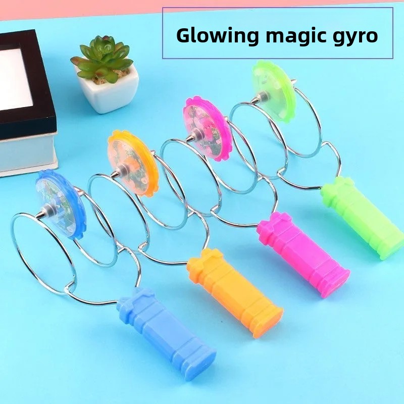 Magic Track Gyro Glowing Hand Crank Whirling UU Ball Yo-Yo Gyro Leistungsstarkes Magnetspielzeug aus dem Festland China Bunter rotierender Spaß