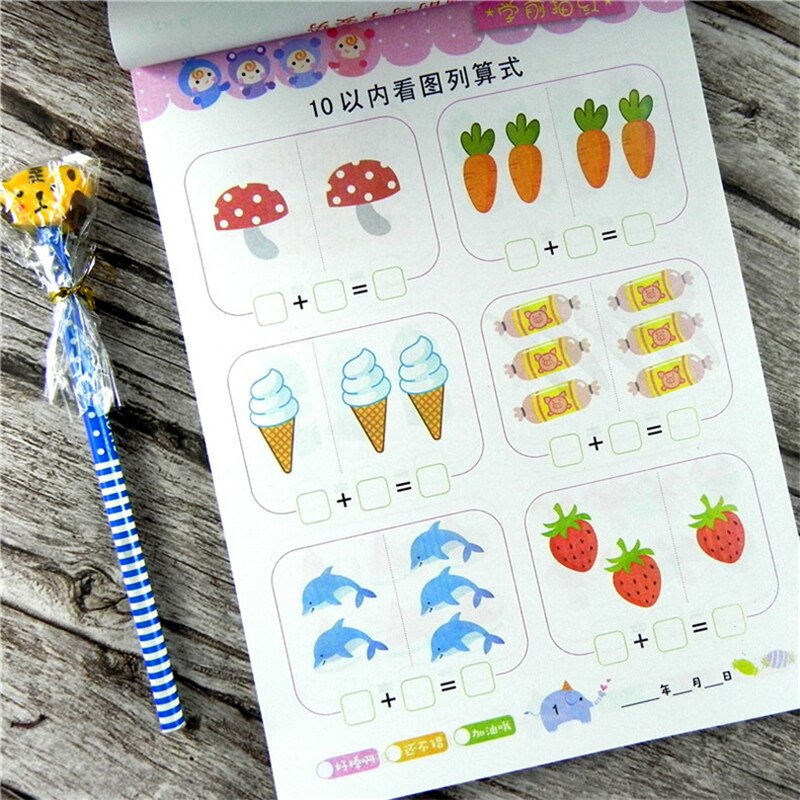Add and Subtract Within 20 Practice Math Exercise Book Children Learn Math Calligraphy Math Book