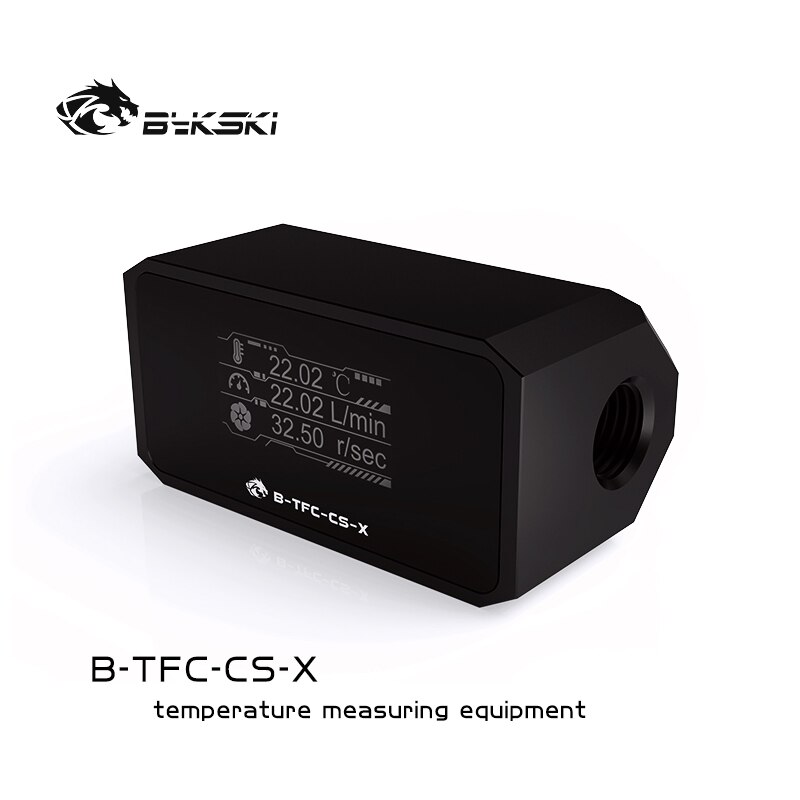 Bykski Computer Water Cooling Alarm,Digital OLED Display, Temperature + Flow + Flow Rate 3 In 1 Monitor System, B-TFC-CS-X