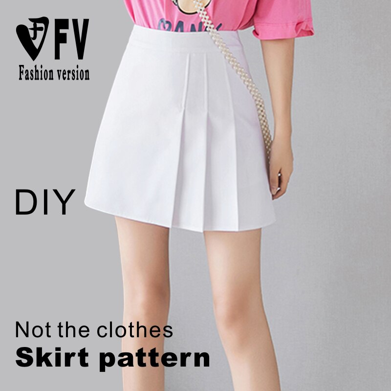 Koreaanse Stijl Hoge Taille Half Rok Patroon Klere... – Vicedeal