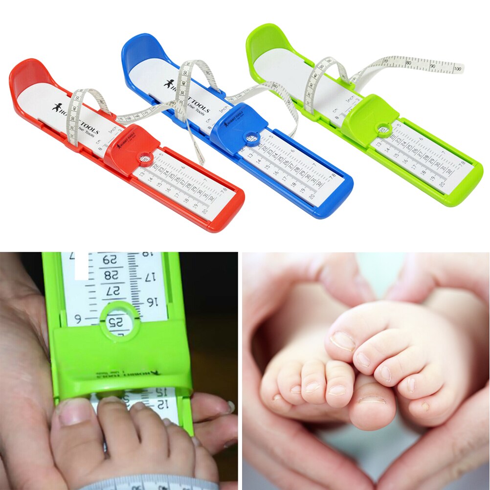 Crianças cuidados com o bebê pé medida calibre sapatos tamanho medição régua ferramenta acessórios do bebê crianças pé do bebê aparador de unhas para crianças