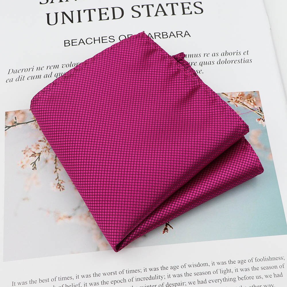 Effen Kleur Zakdoek High Pocket Vierkante Vintage Polyester Mannen Handdoek Hanky Voor Business Party Pak Accessoires: 4