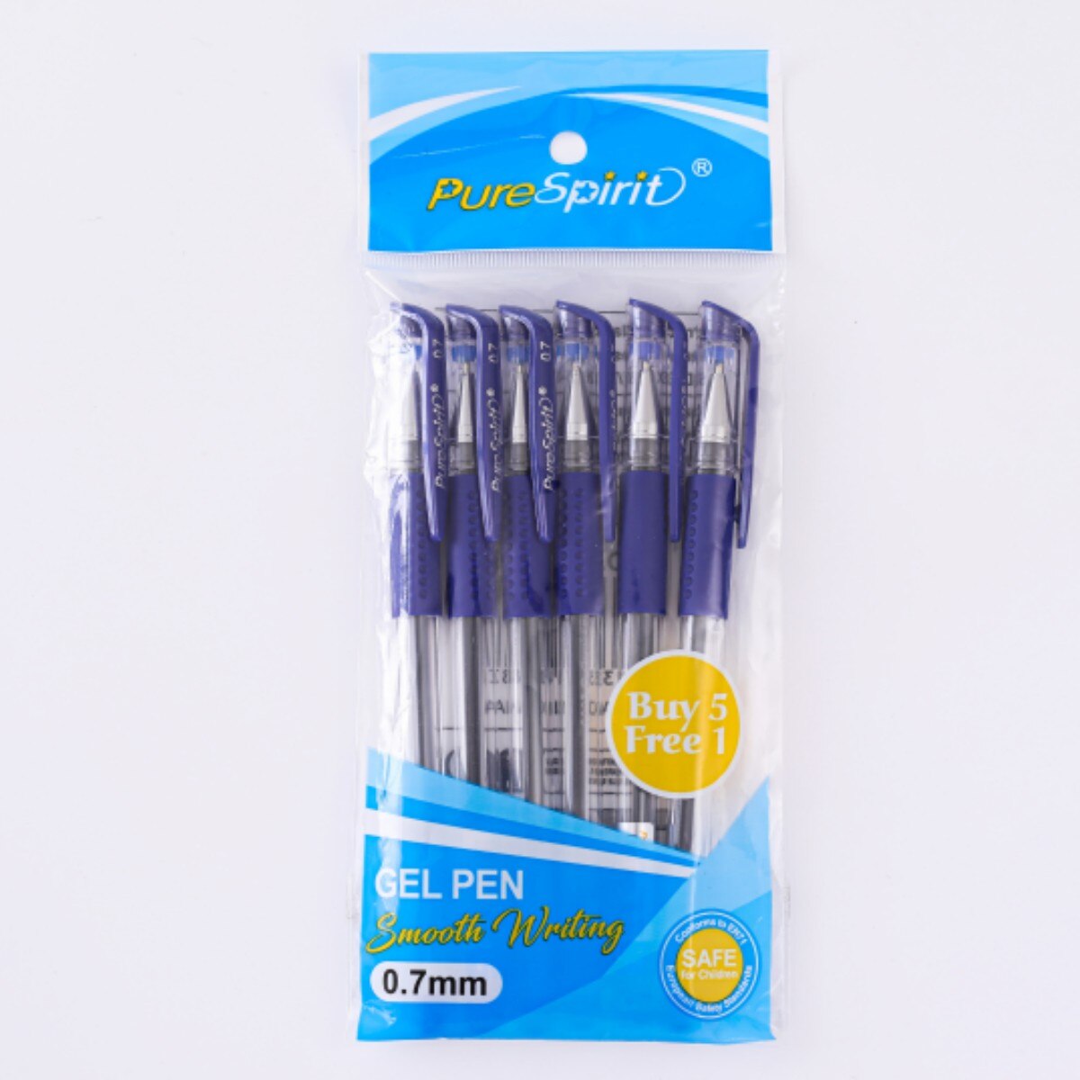 6pcs Gel Pen Set School Supplies Black Blue Red Ink Color 0.5/0.7mm Ballpoint Pen for Students Writing Tool Office Stationery: PURPLE