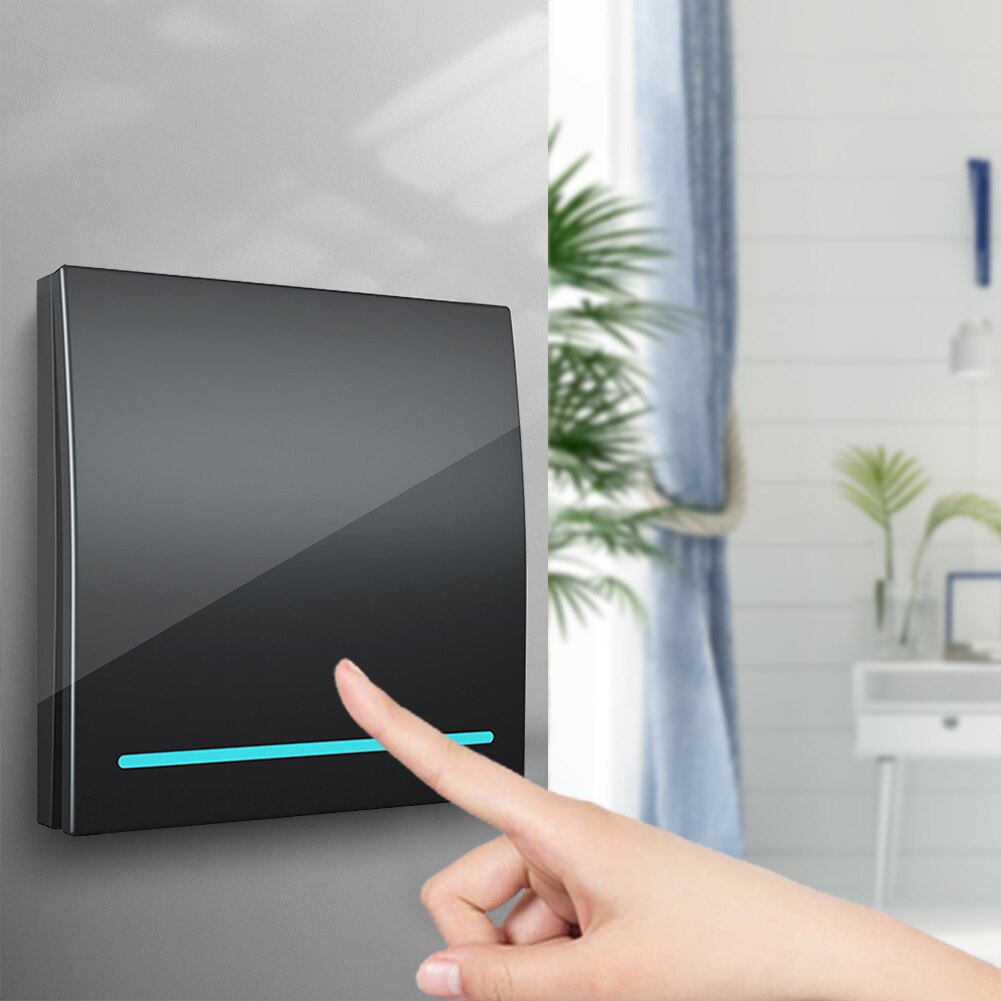 433Mhz wireless Wall Switch rf 86 wall panel transmitter Safety Switch and AC 110V 220V relay interruptor for Light Lamp