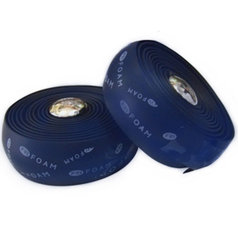 Fietsstuur Tape antislip Carbon Fietsstuur Patroon Met Accessoires Fietsen Bandage + 2 Bar Plug: Marineblauw