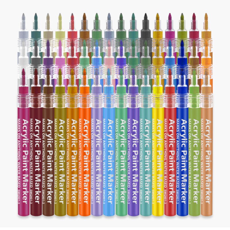 28/48 Color Permanent Acrylic Paint Marker Pens fo... – Vicedeal