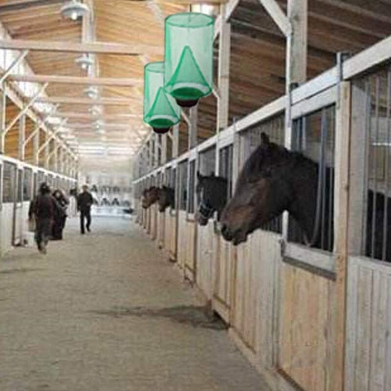 SV Ranch Fly Trap Flycatcher Most Effective Trap Ever Made with Food Bait Fly Catcher for Indoor, - 4 Pack