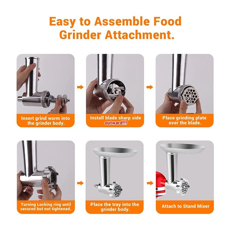 Voedsel Vleesmolen Bijlagen Voor Kitchenaid Stand Mixers, Inclusief