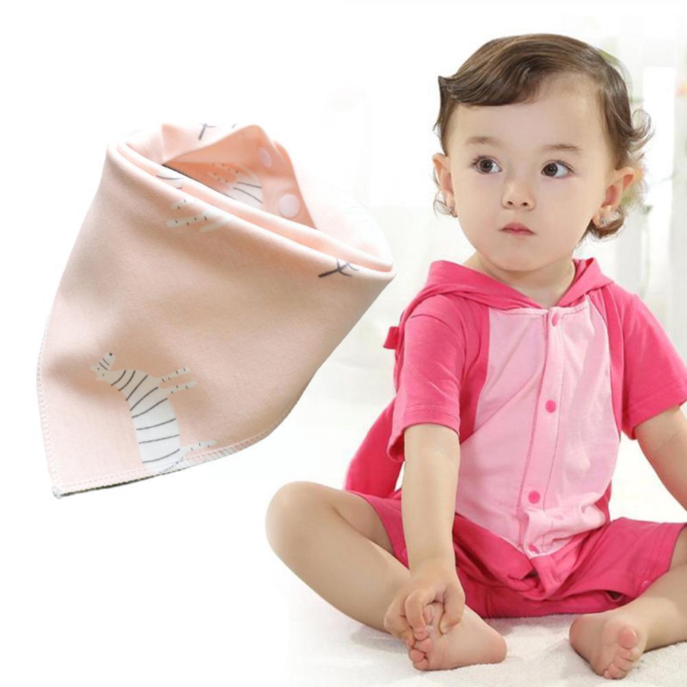 Slabbers Dubbele Katoen Slabbetjes Cartoon Animal Gedrukt Kleding Katoen Bib Handdoek Voeden Bandana Speeksel Patroon Schort V9u4